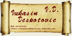 Vukašin Despotović vizit kartica